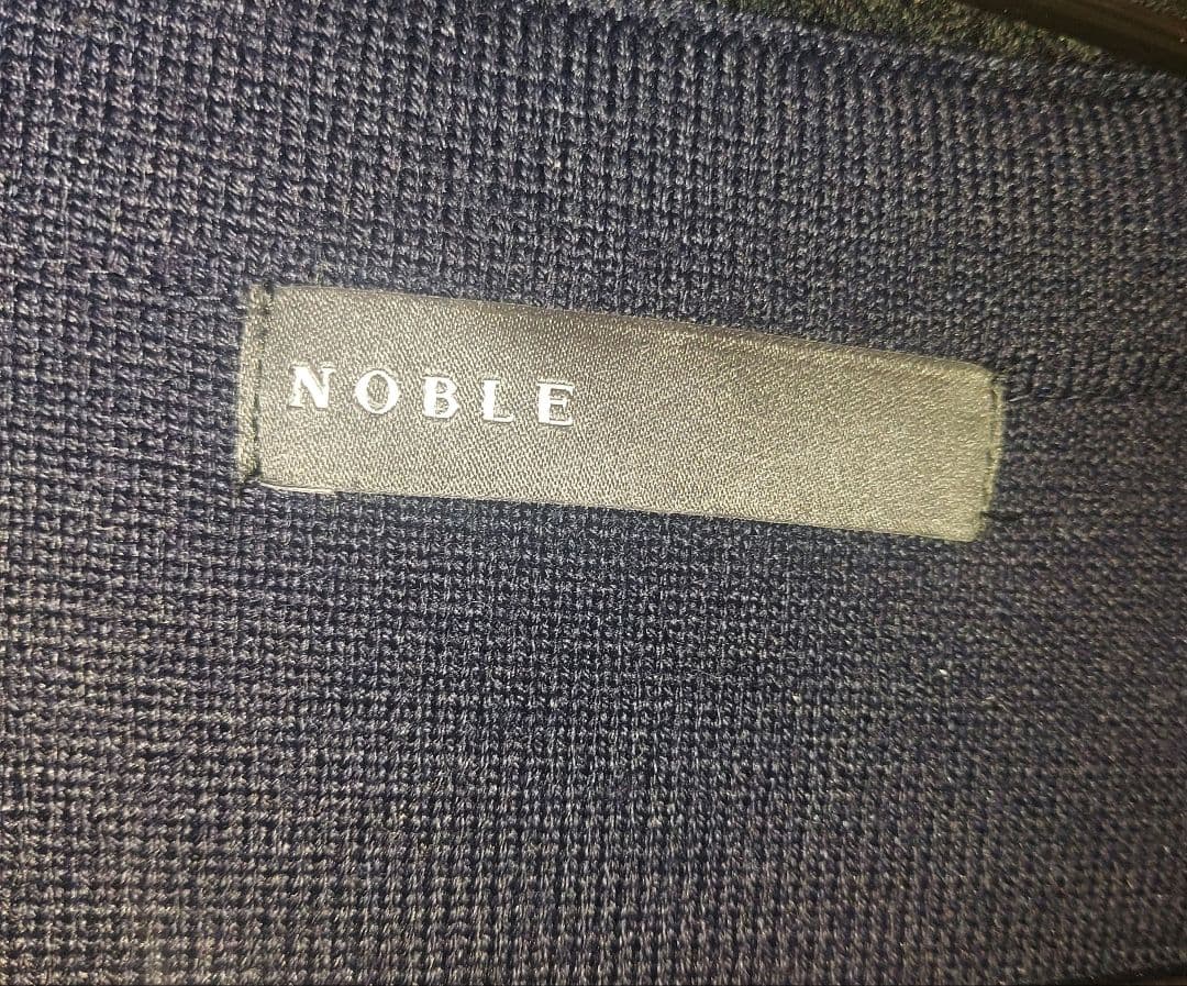 ☆極美品☆Noble　ノーブル 配色トリミングミラノリブショートジャケット