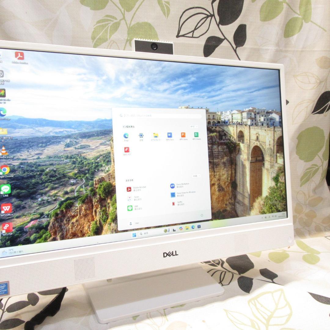 人気の白！Win11公式対応CPU/メ8G/高速SSD+HDD/カメラ/HDMI