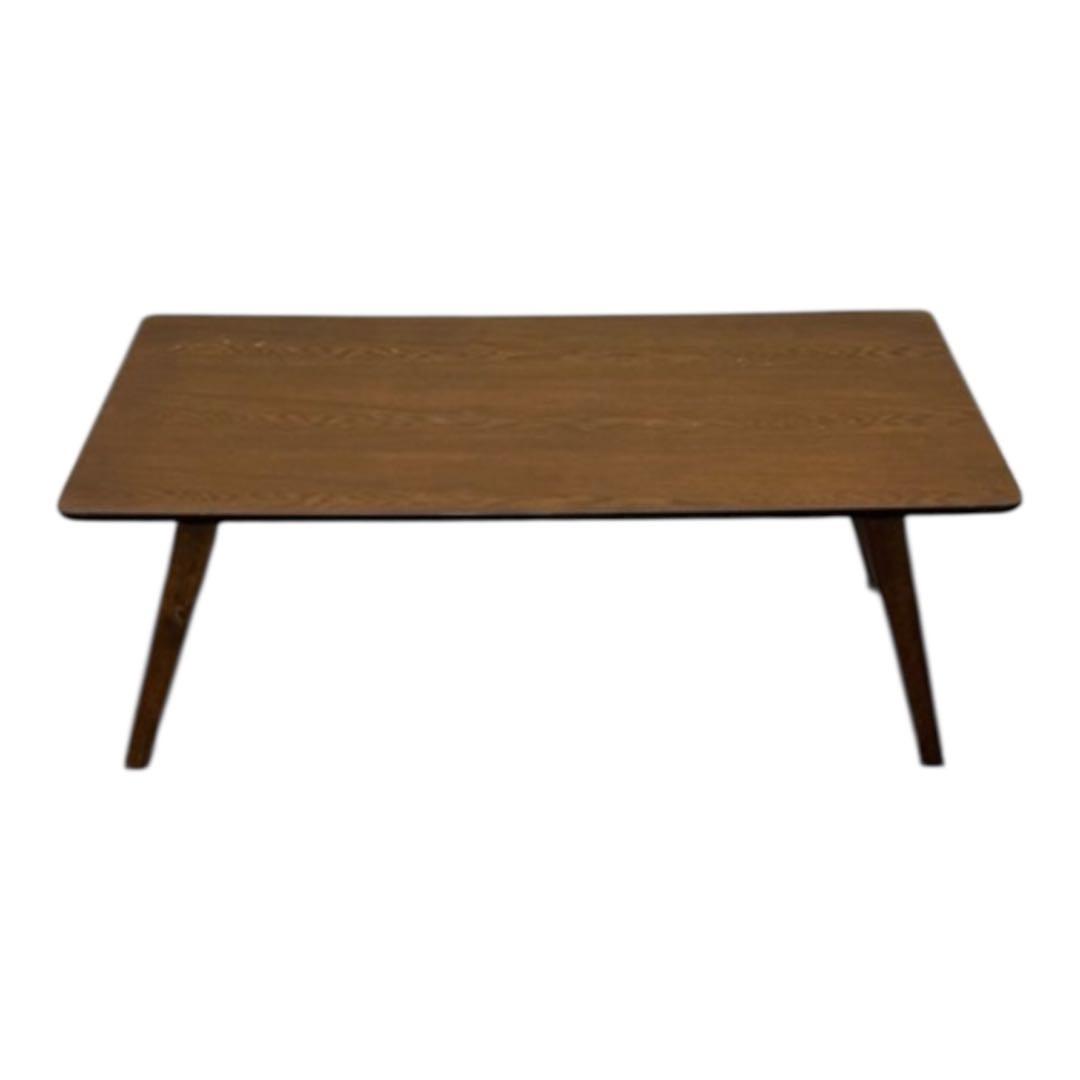 折りたたみ ロー センター サイド リビング テーブル 机 木目 ブラウン