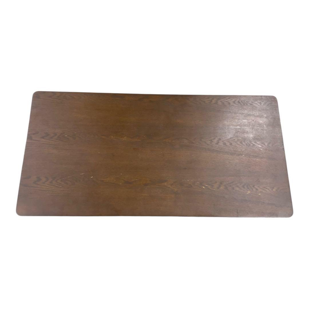 折りたたみ ロー センター サイド リビング テーブル 机 木目 ブラウン