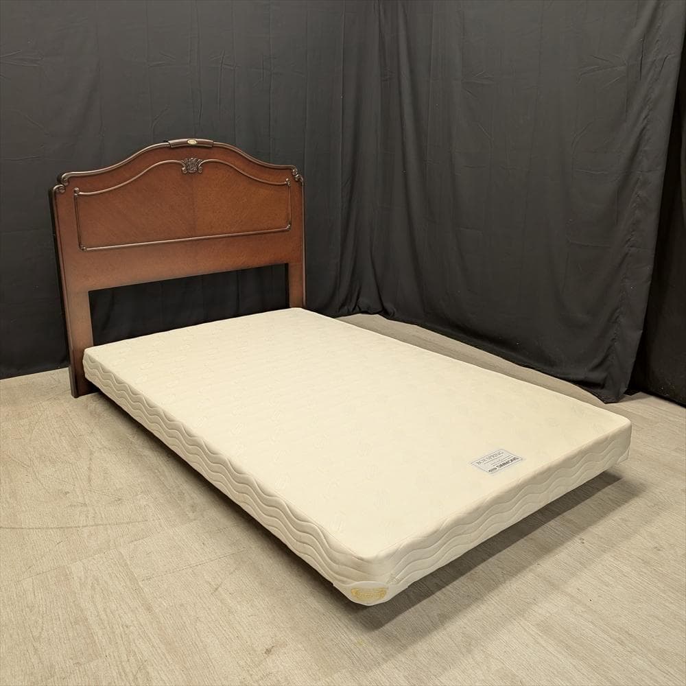展示品　シモンズ　セミダブル　ベッドフレーム　ヘッドボード　ボトムクッション