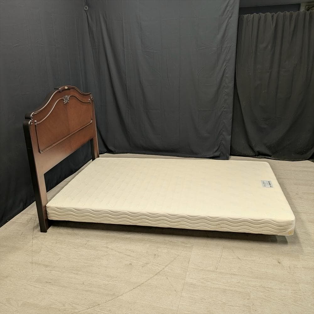 展示品　シモンズ　セミダブル　ベッドフレーム　ヘッドボード　ボトムクッション