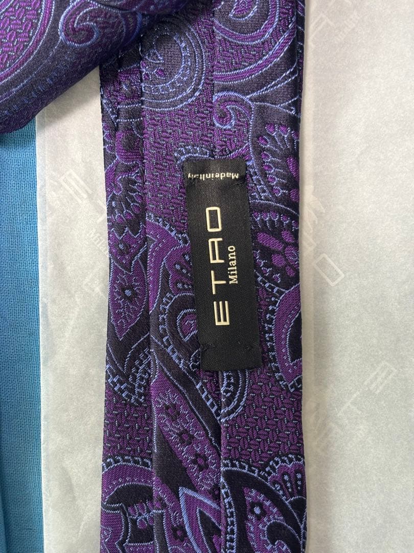 ETRO ペイズリー柄 シルクネクタイ