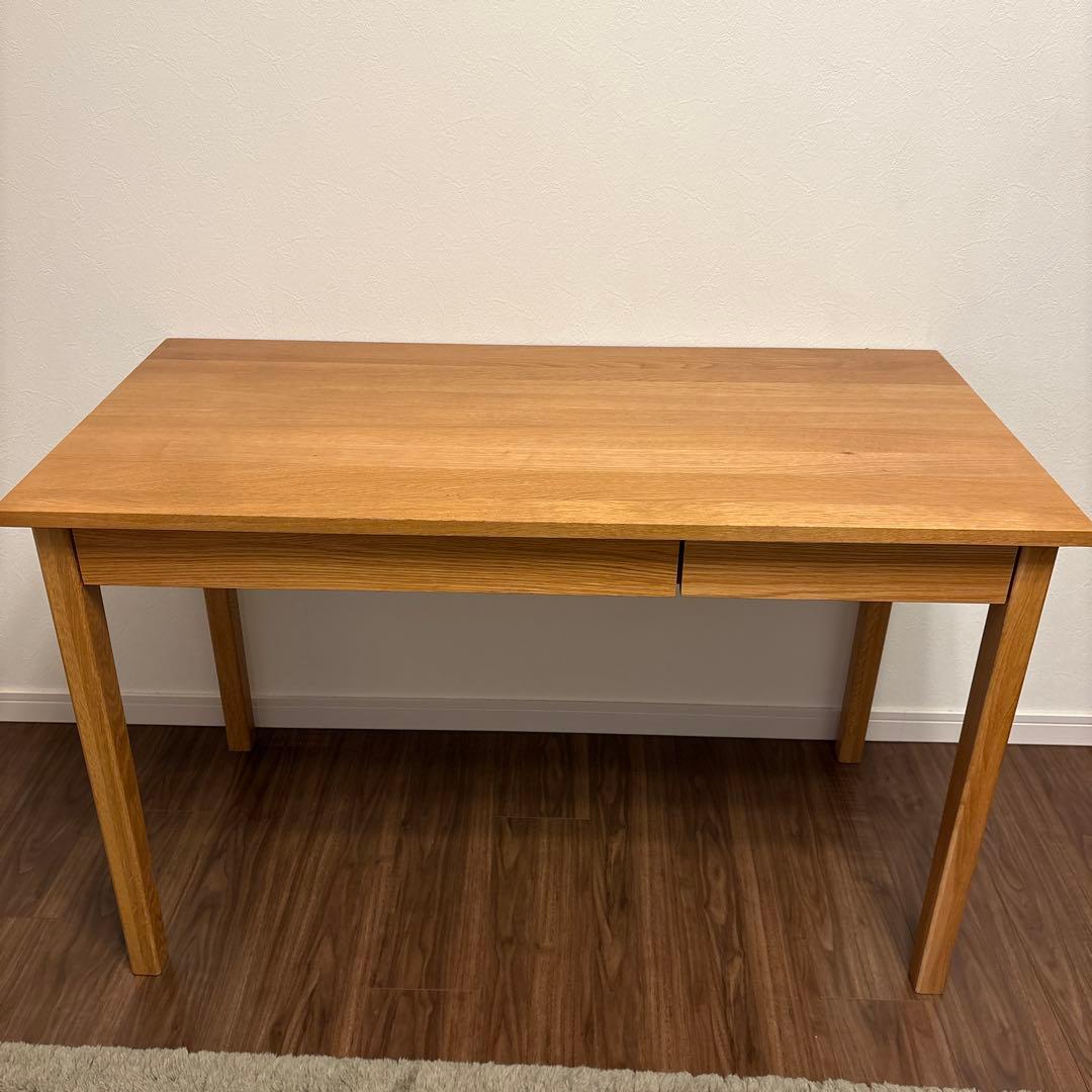 無印良品 木製デスク 2引き出し付き