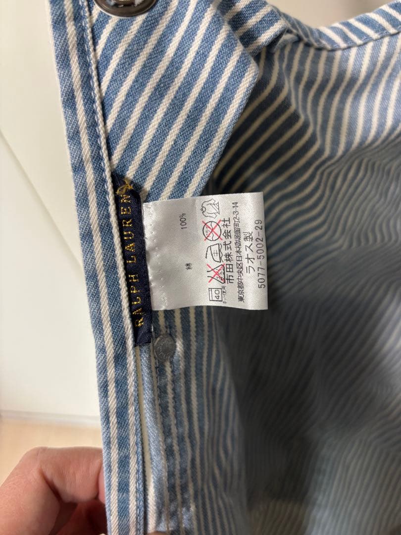 Ralph Lauren ヒッコリーストライプエプロン フリーサイズ