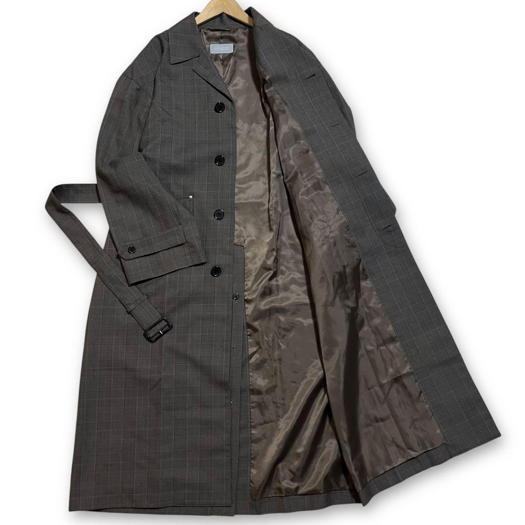 美品 マッキントッシュ フィロソフィー グレンチェック ツイード ロングコート