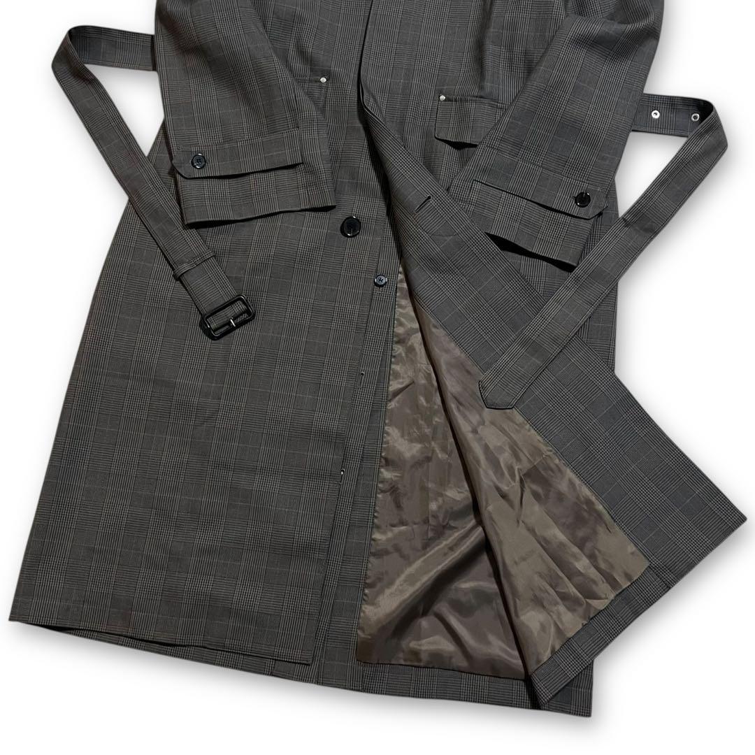 美品 マッキントッシュ フィロソフィー グレンチェック ツイード ロングコート