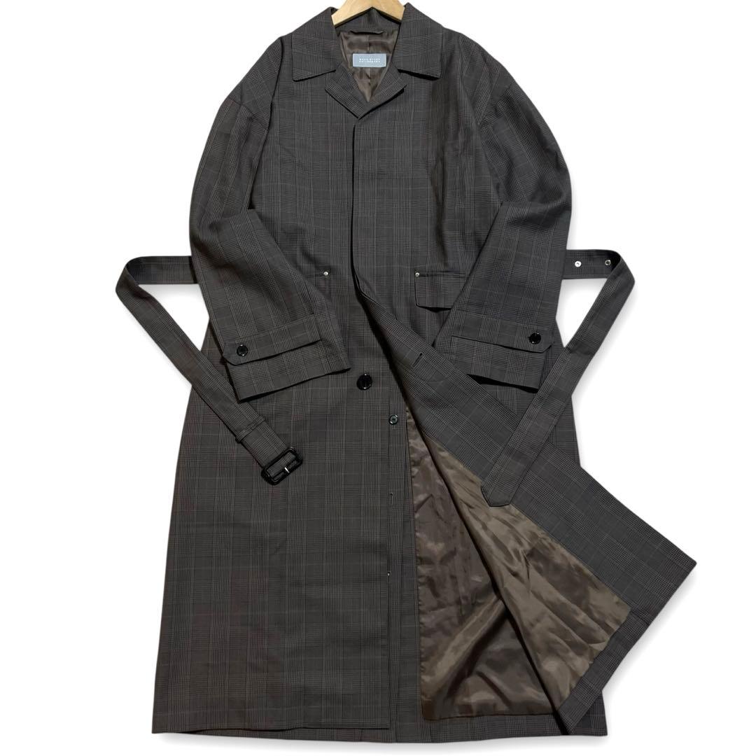 美品 マッキントッシュ フィロソフィー グレンチェック ツイード ロングコート