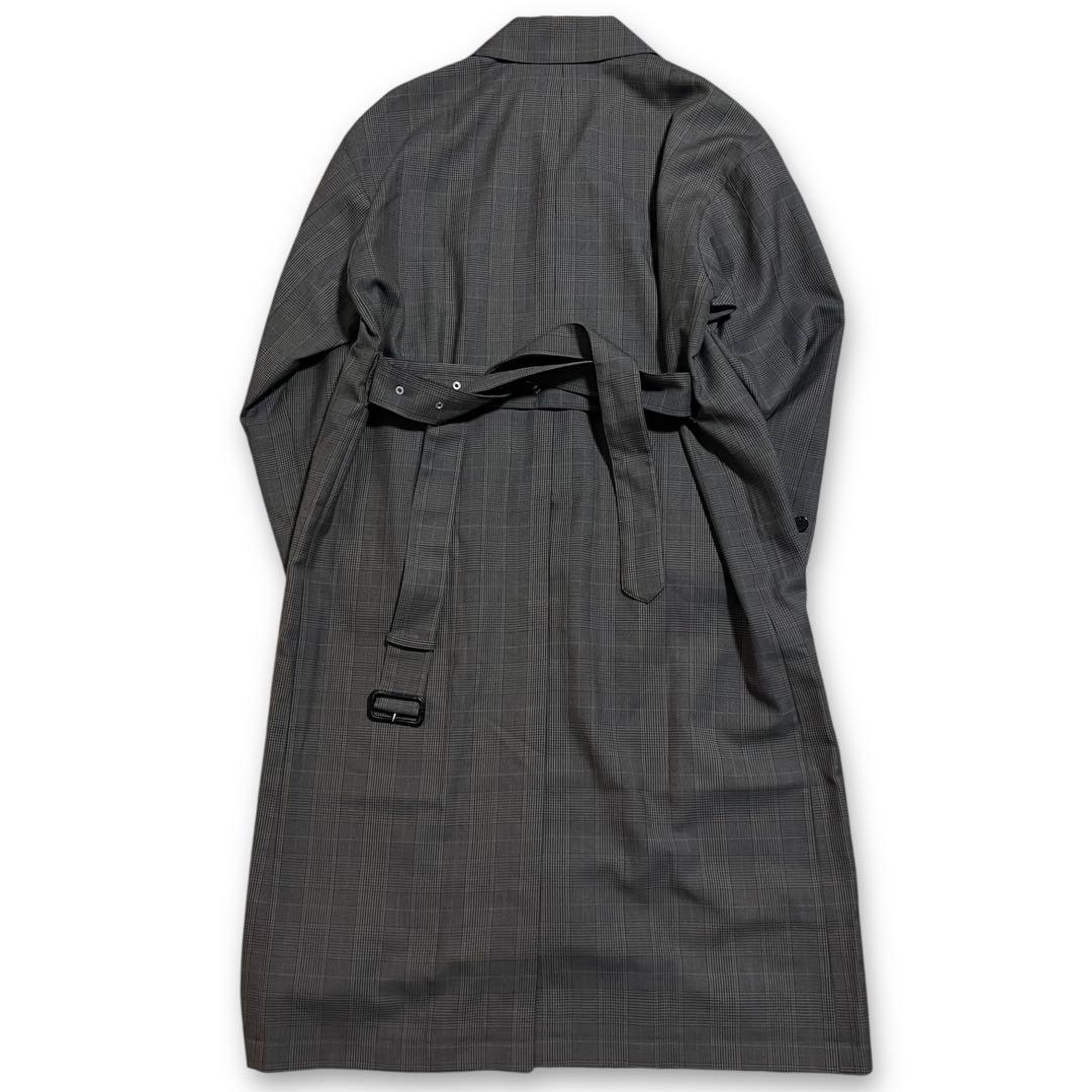 美品 マッキントッシュ フィロソフィー グレンチェック ツイード ロングコート