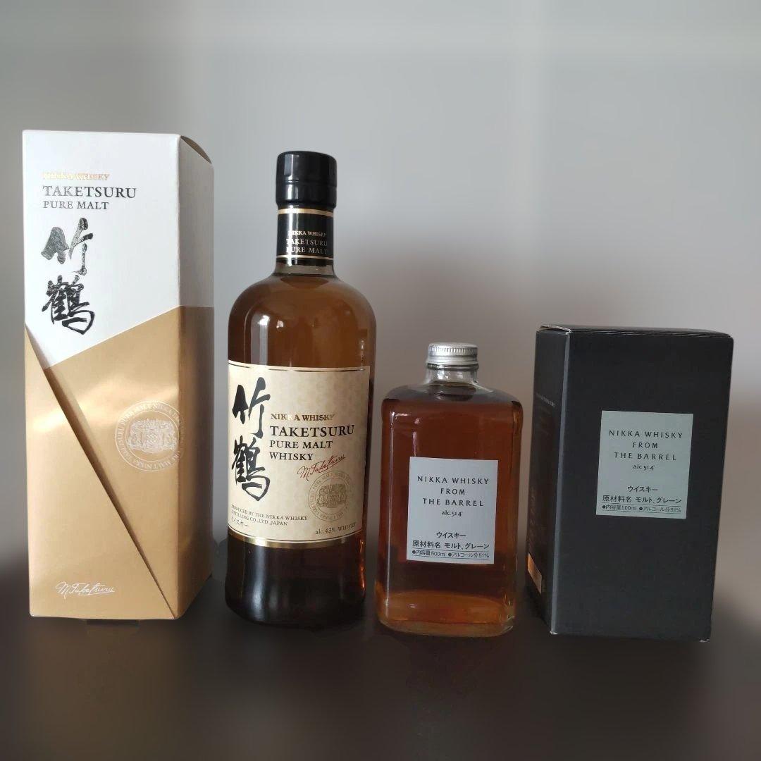 ニッカ 竹鶴 ピュアモルトウイスキー700ml &フロム・ザ・バレル 500ml