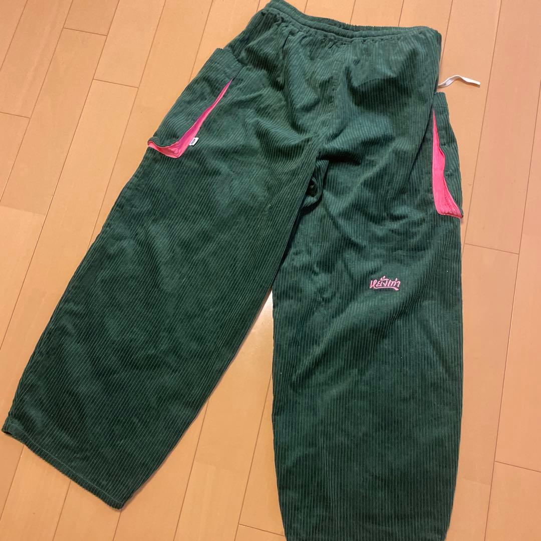 ［新品］ ヤンガオ　YANGAO ダークグリーン コーデュロイ ワークパンツ