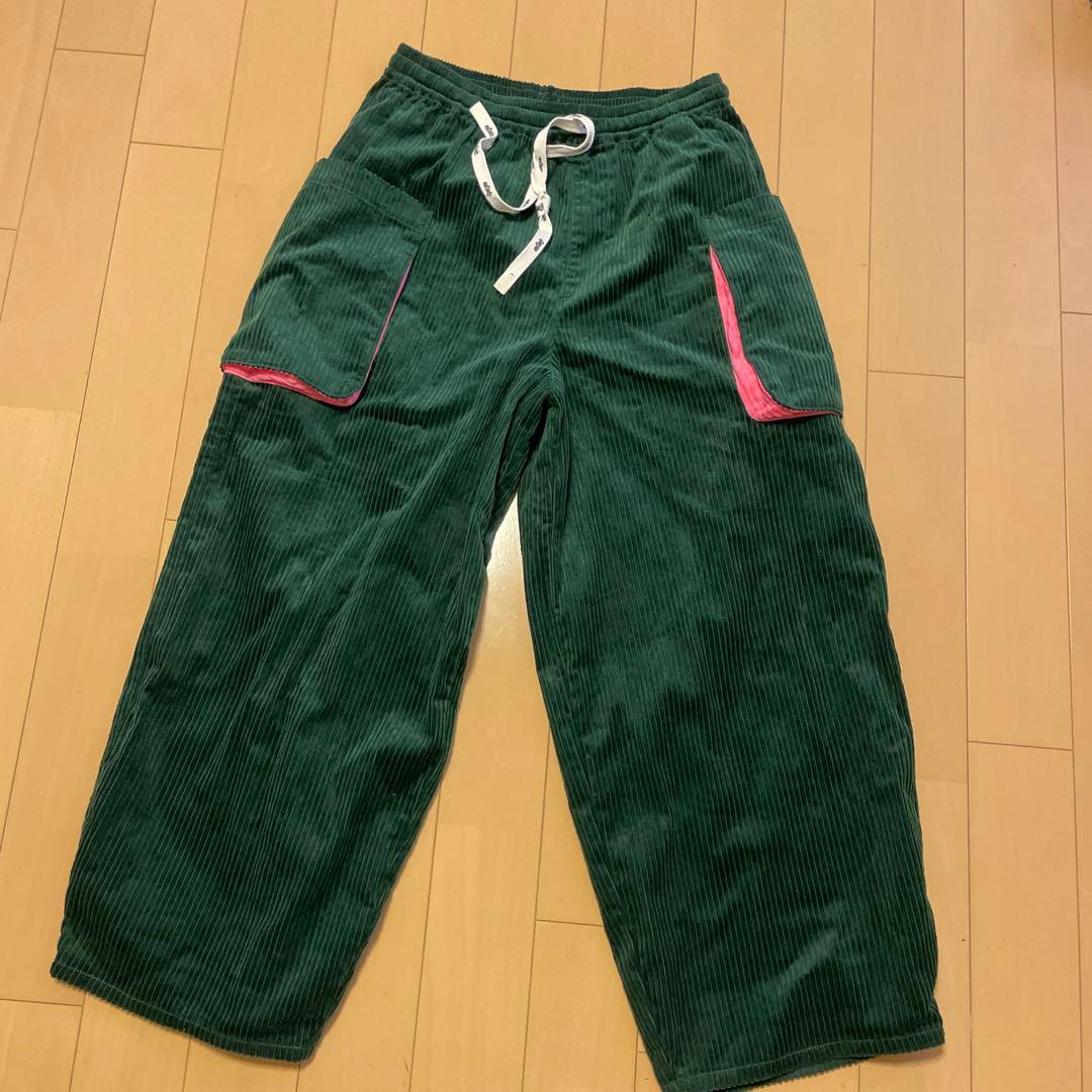 ［新品］ ヤンガオ　YANGAO ダークグリーン コーデュロイ ワークパンツ