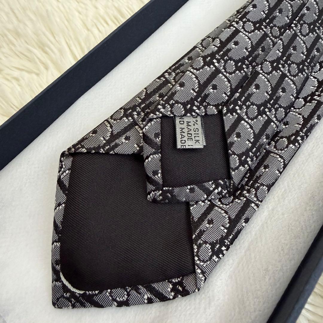 未使用 DIOR ネクタイ オブリーク ピクセル シルクジャガード