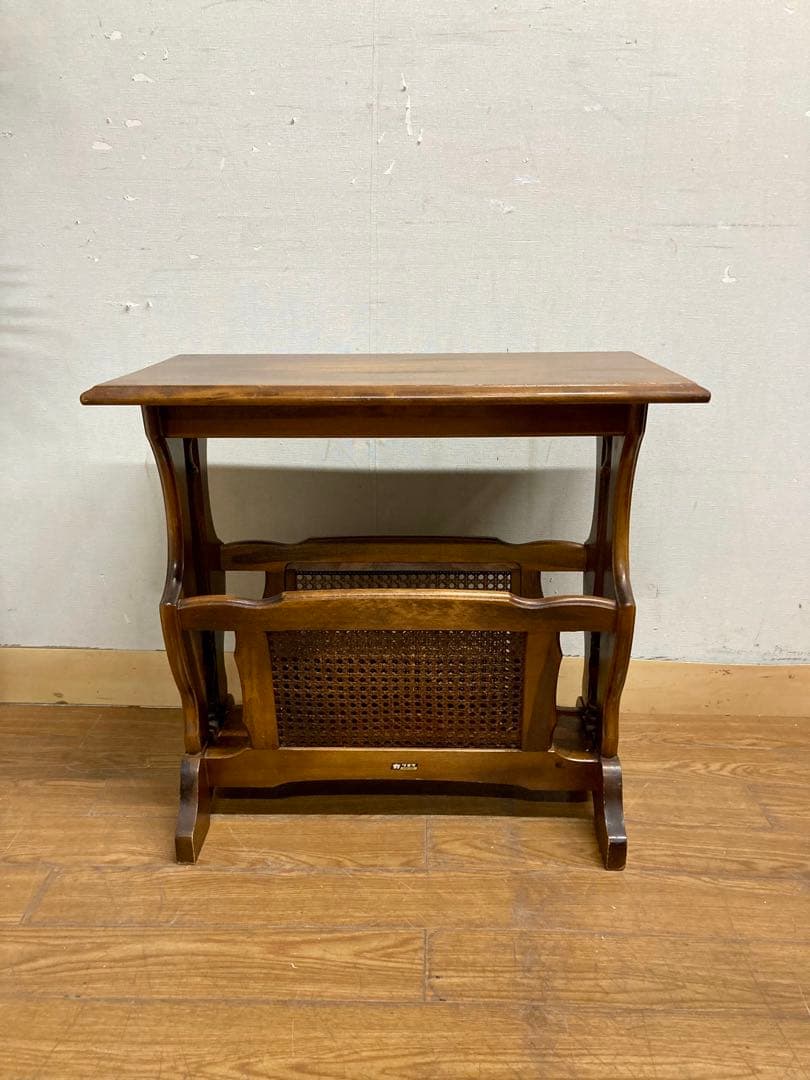 管167☆カリモク☆オールドカリモク☆サイドテーブル☆マガジンラック