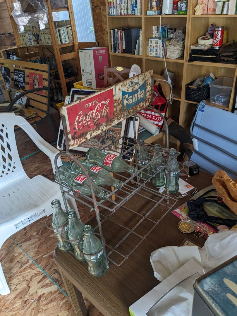 昭和の思い出コカコーラ看板 棚空き瓶6