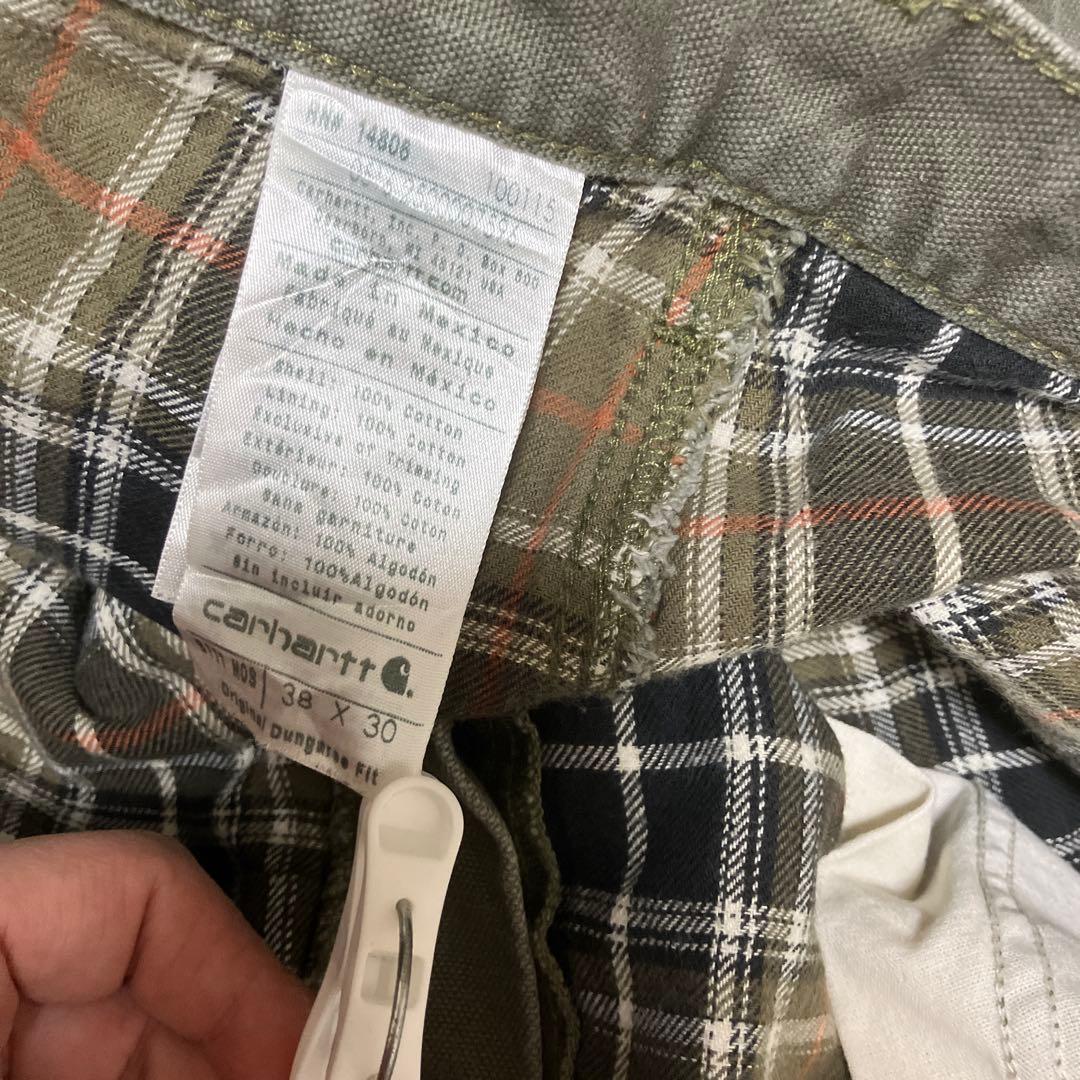 た*ち様 carhartt ダッグ　ペインターパンツ　チェックフランネル　モスグ
