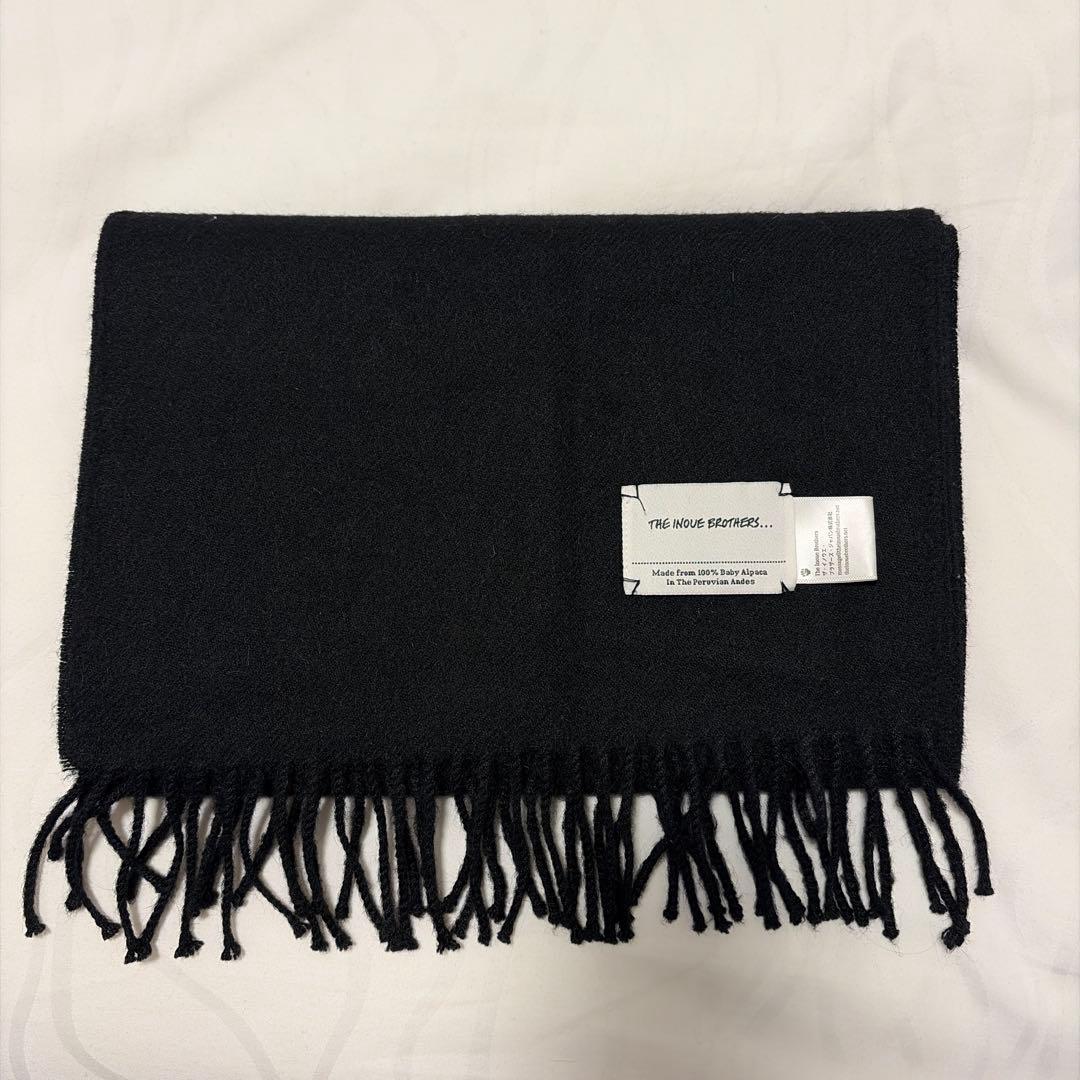 【美品】THE INOUE BROTHERS イノウエブラザーズ　マフラー　黒