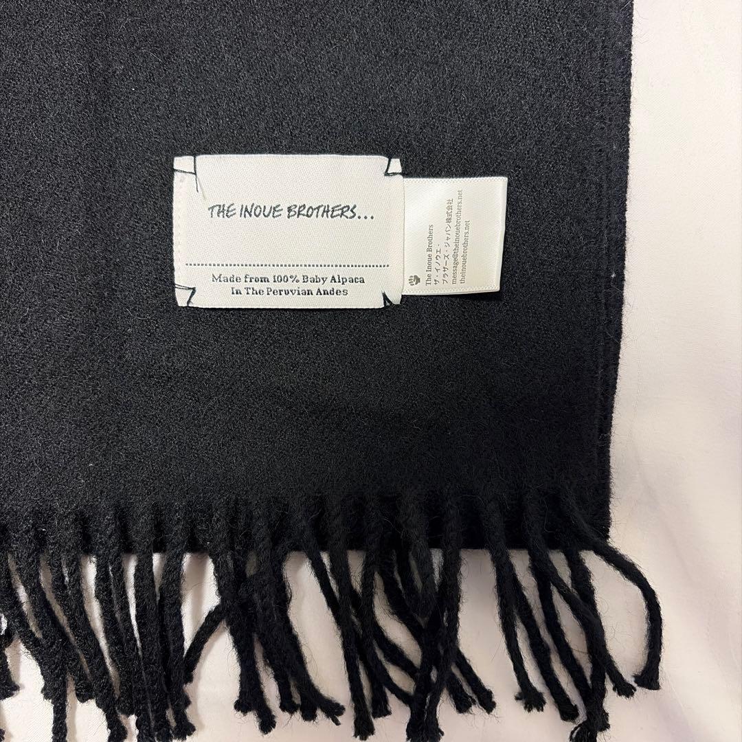 【美品】THE INOUE BROTHERS イノウエブラザーズ　マフラー　黒