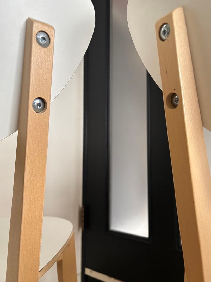 IKEA ノールドミーラ チェア 2脚セット ホワイト/バーチ　完成品