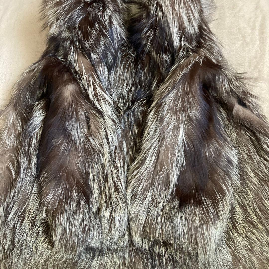 シルバーフォックス ハーフコート 毛皮 11号