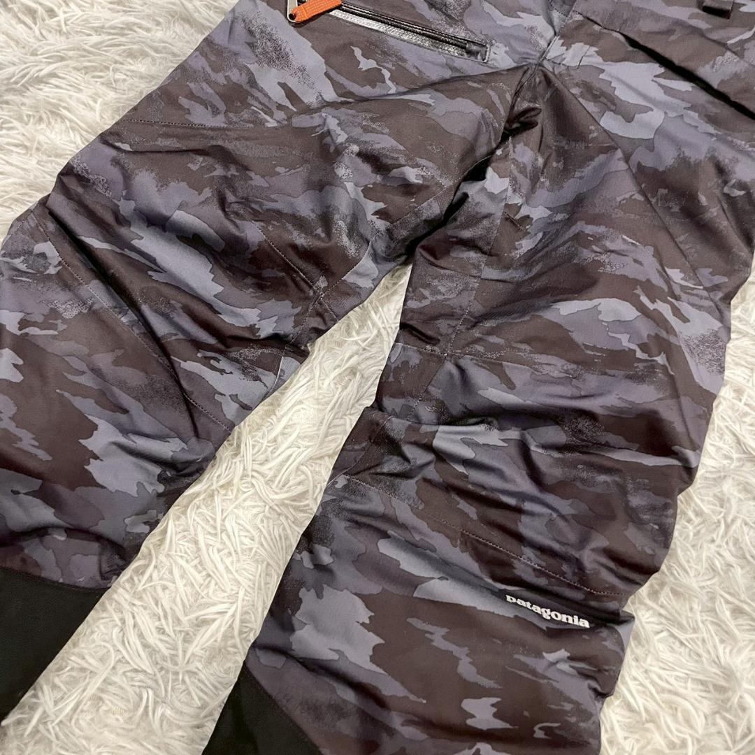 『patagonia』キッズスノーショットパンツ　スキーウェア　迷彩　130相当