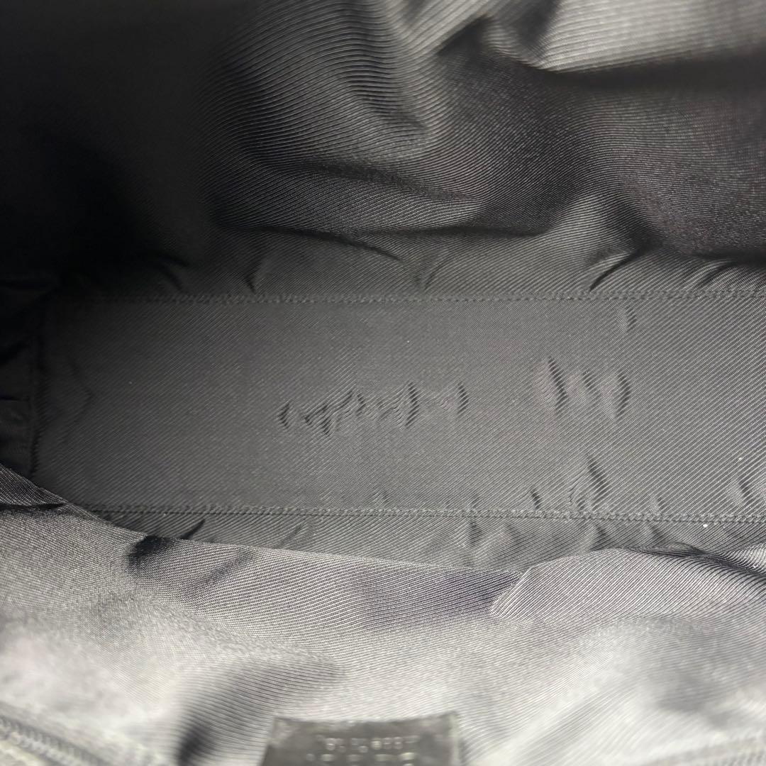 041 美品 GUCCI トートバッグ ハンドバッグ 肩掛け GG柄 黒 lt6