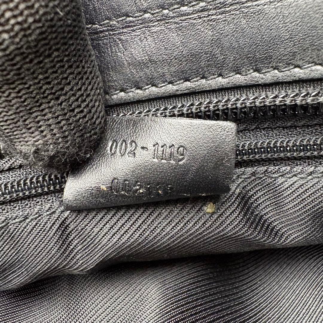 041 美品 GUCCI トートバッグ ハンドバッグ 肩掛け GG柄 黒 lt6