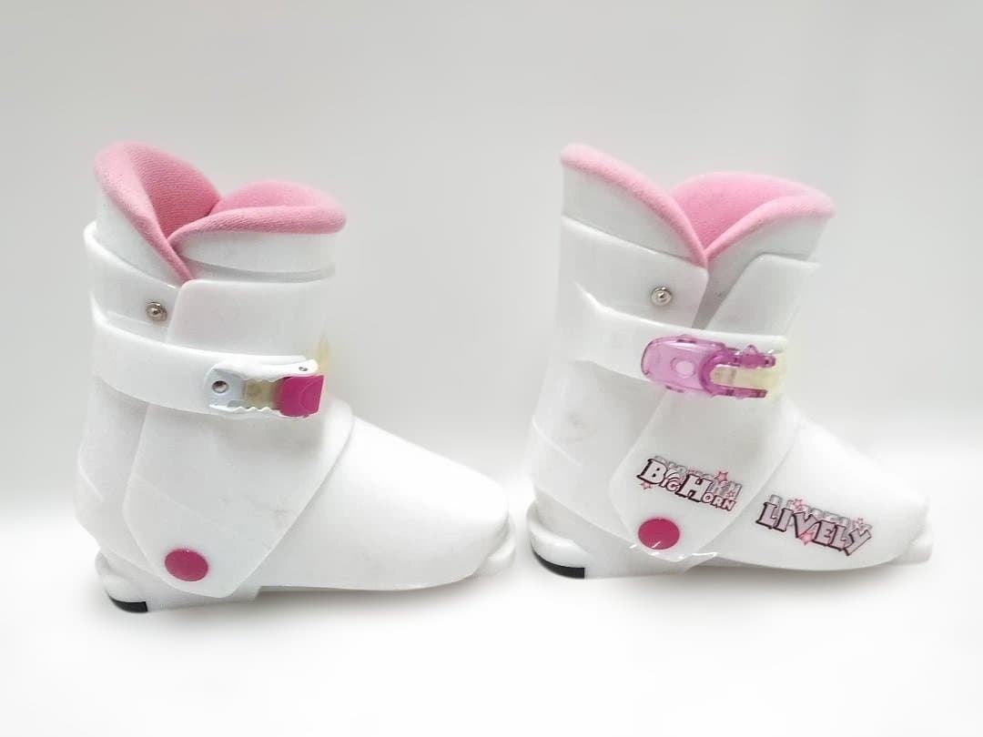 ジュニアスキー4点セット 女の子 ハート118cm ブーツ22cm ピンク