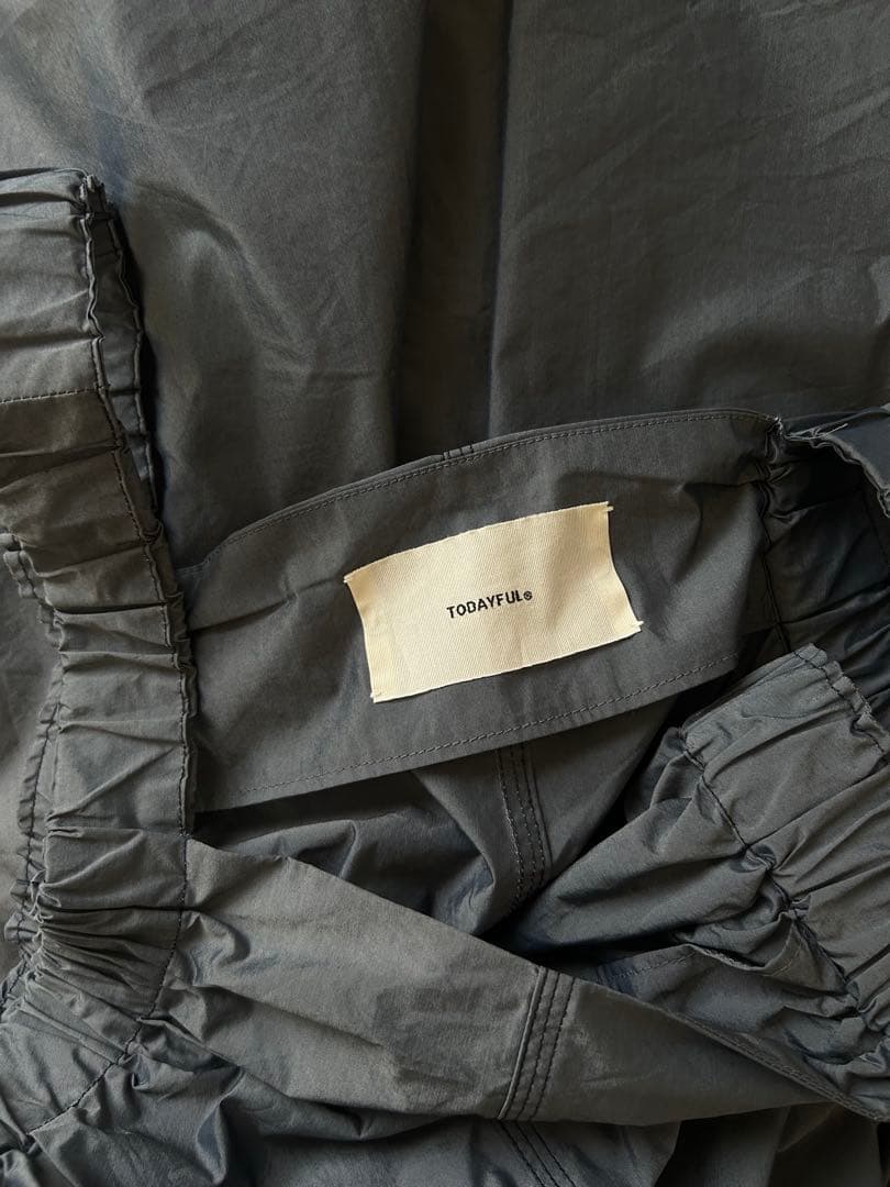 【TODAYFUL】　サイドギャザーコンビネゾ | インディゴ | 36inch