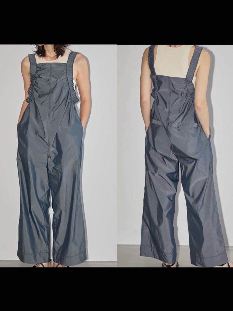 【TODAYFUL】　サイドギャザーコンビネゾ | インディゴ | 36inch