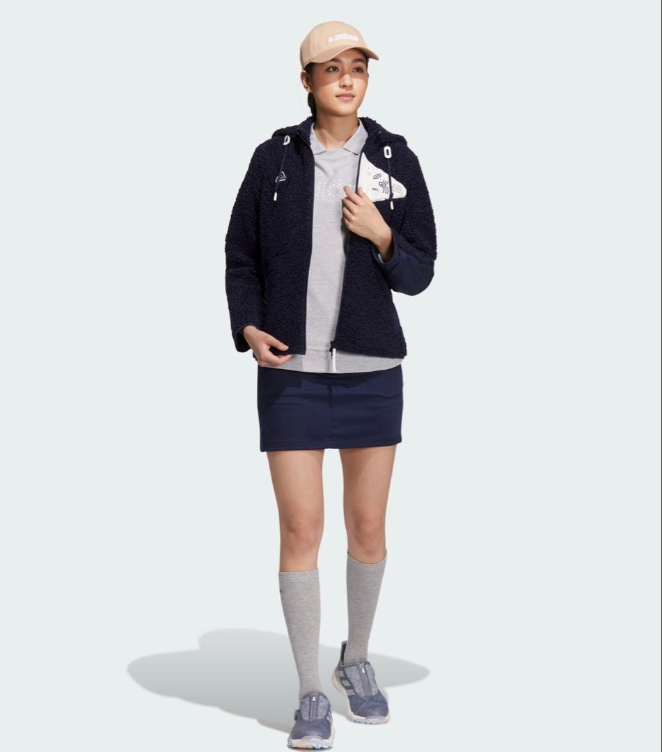 アディダス セットアップ ネイビー ボアジャケット フリース スカート 秋冬