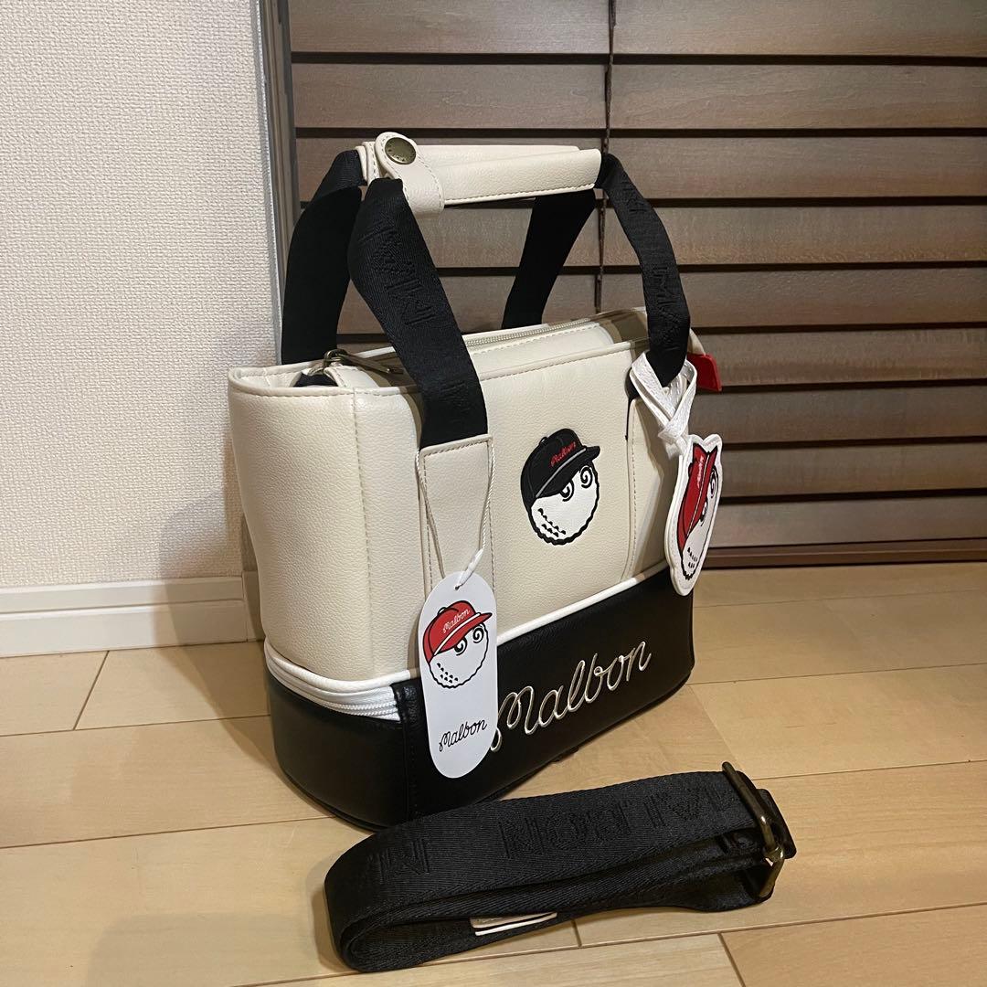 malbon マルボン 2wayトートバッグ ショルダー付き ミリクホワイト