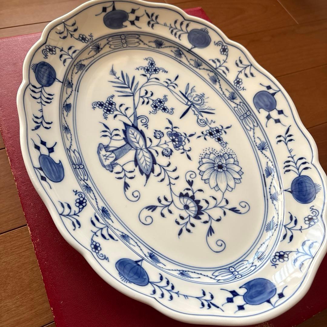 ◾️未使用品◾️マイセン Meissen ブルーオニオン オーバル大皿