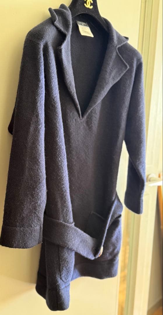 シャネル　完売人気　チュニックセーター　カシミア　濃紺　36