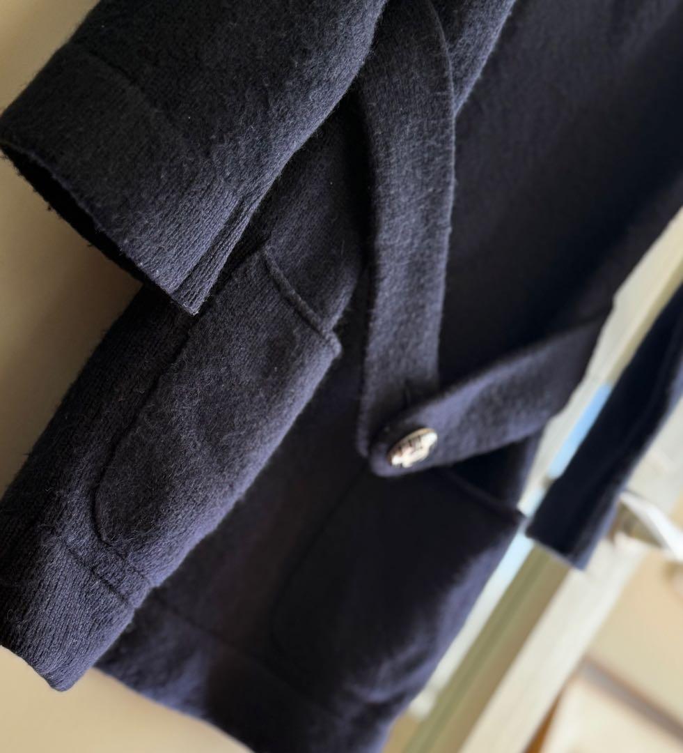 シャネル　完売人気　チュニックセーター　カシミア　濃紺　36