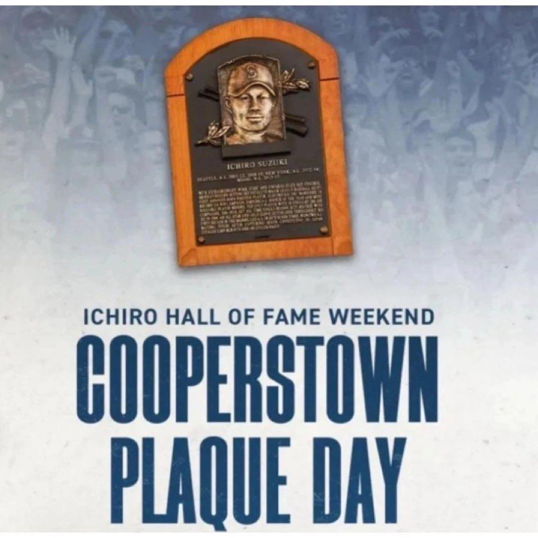 8/10球場配布品 イチロー MLB殿堂入り プラーク　盾 マリナーズ