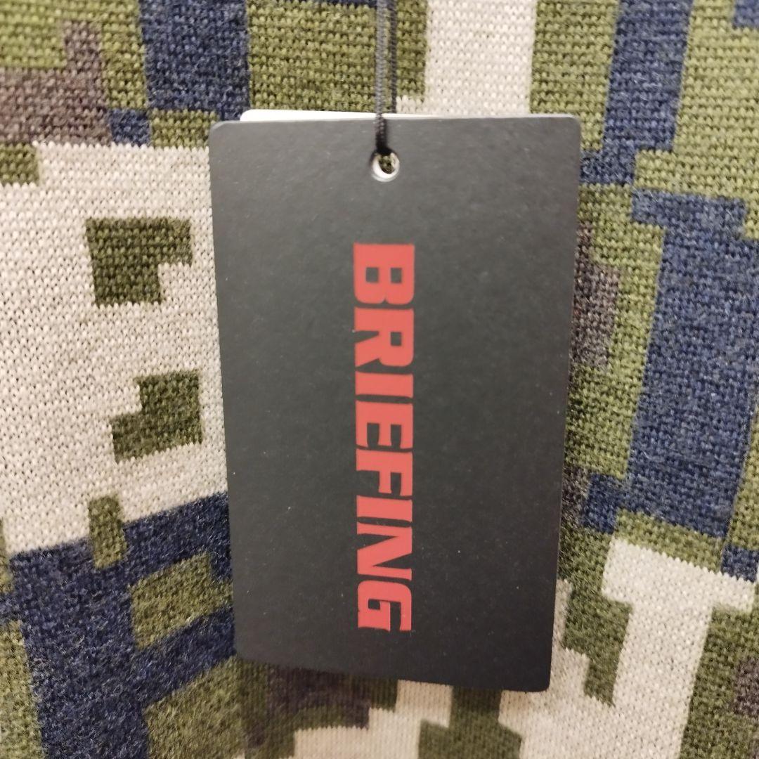 【新品】BRIEFING ブリーフィング オリーブグリーン 文字柄 セーター