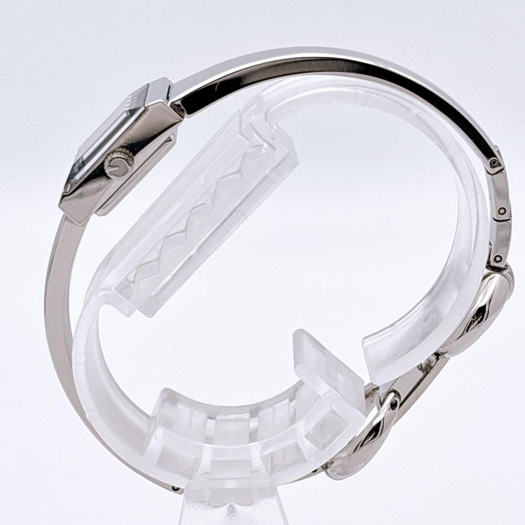 【美品・電池新品】GUCCI 128.5 GG ピンク シェル スクエア 腕時計