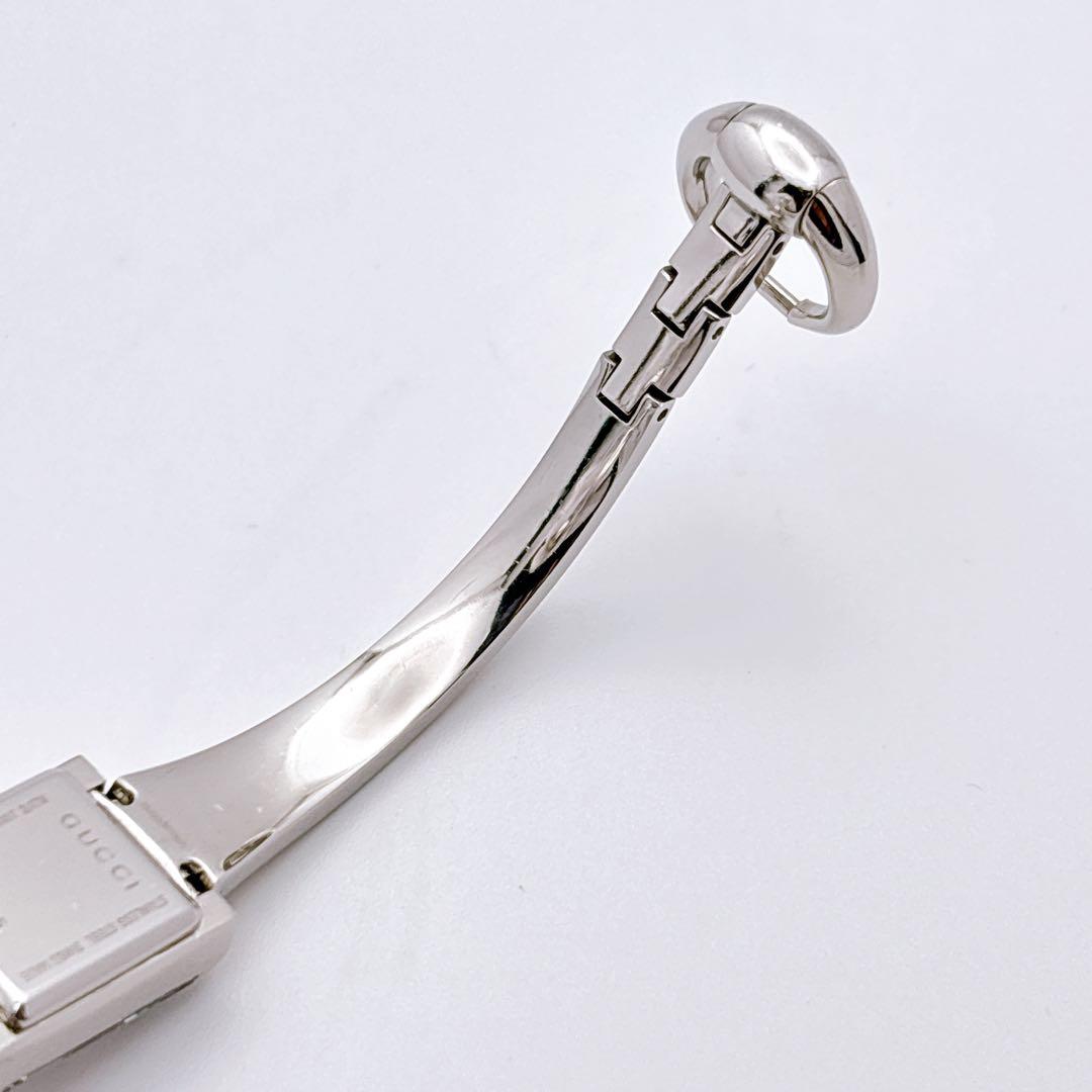 【美品・電池新品】GUCCI 128.5 GG ピンク シェル スクエア 腕時計