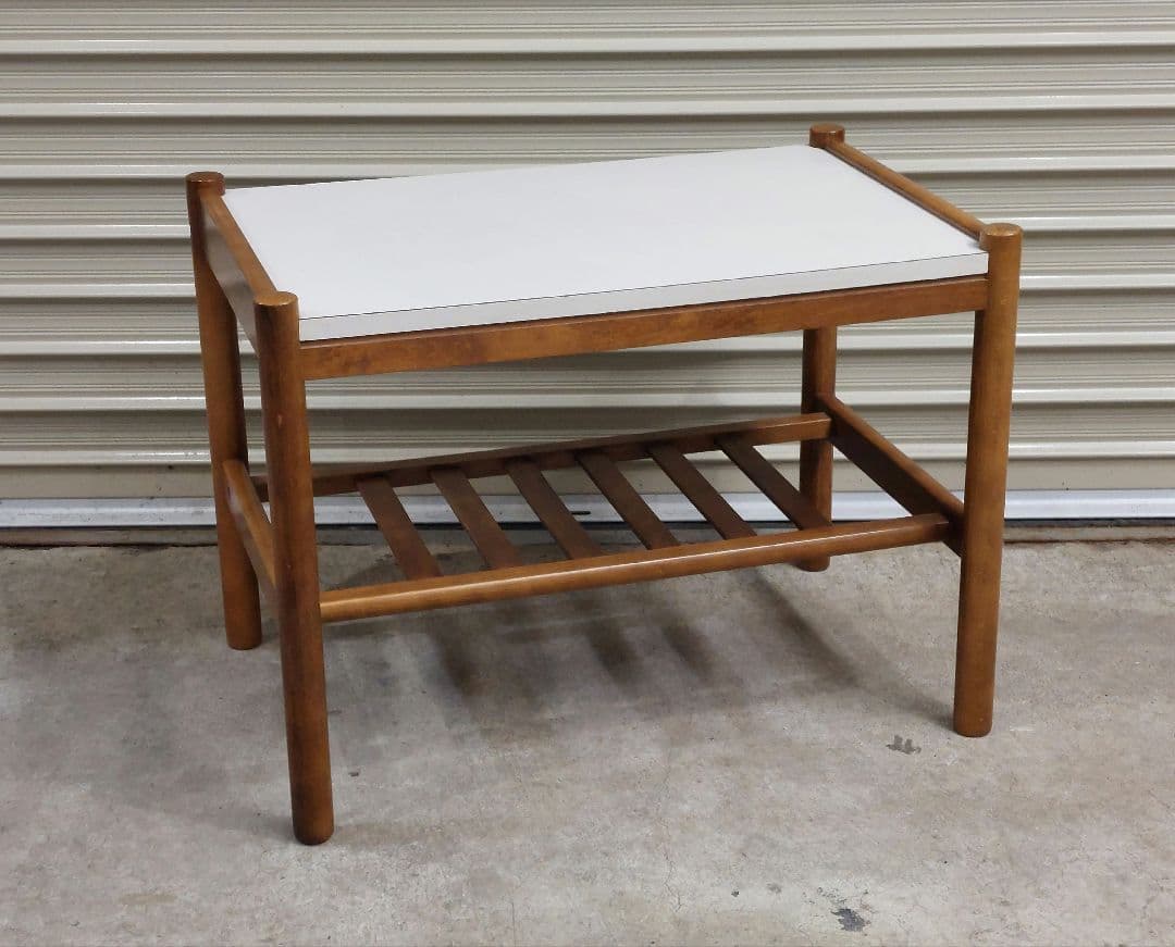 オールドカリモク 白天板 カフェテーブル ローテーブル サイドテーブル 古家具