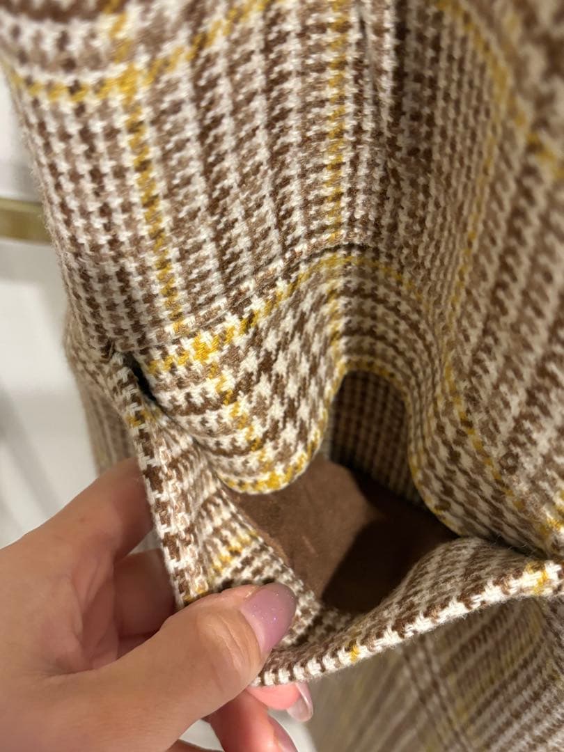 【未使用級✨】ドゥロワー　ジレ　ベスト　ダブルボタン　カシミヤ　ウール　チェック