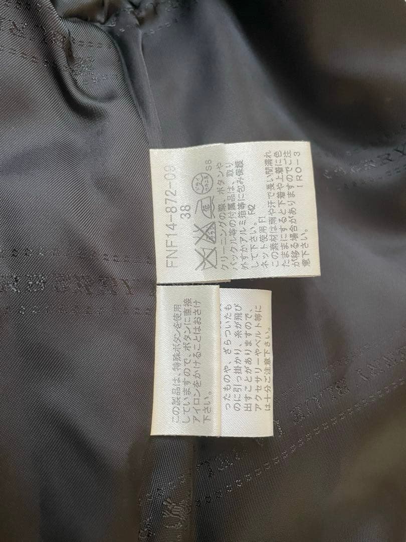 バーバリーブルーレーベルAラインウールコート　ブラック