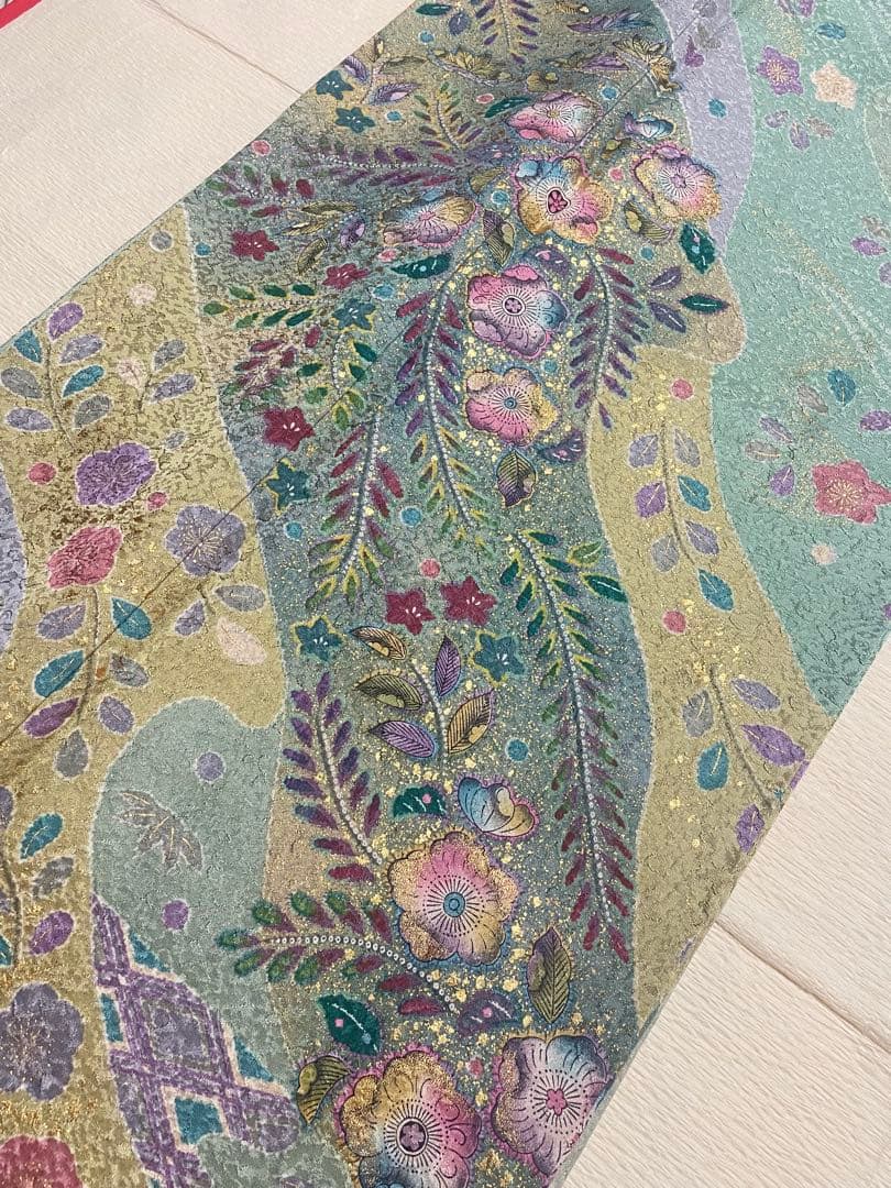 訪問着フルセット　辻ヶ花　金彩　絞り　地紋　高級　金銀糸　正絹　入学式　卒業式