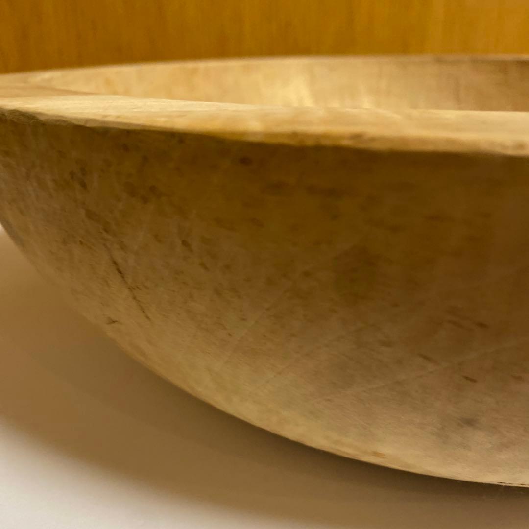 信州秋山郷　こね鉢　木鉢　蕎麦　うどんこね鉢　栃の木　手彫り　くり抜き　42cm