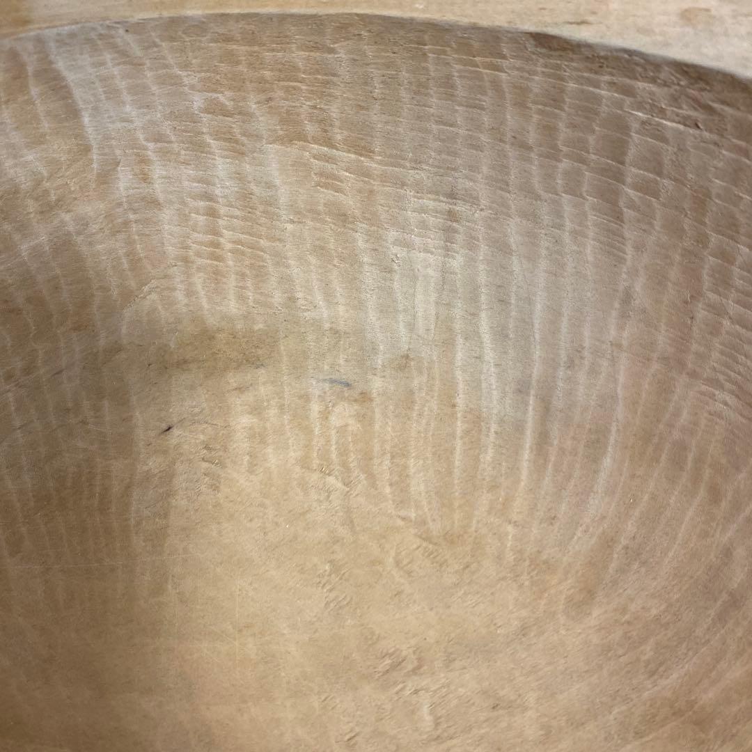 信州秋山郷　こね鉢　木鉢　蕎麦　うどんこね鉢　栃の木　手彫り　くり抜き　42cm