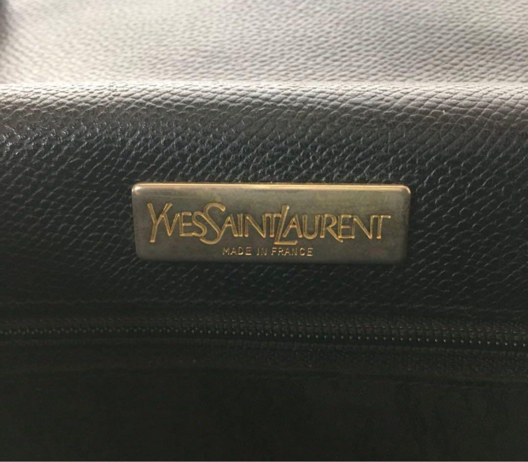 イヴサンローラン ショルダーバッグ レザー ブラック YSLロゴ