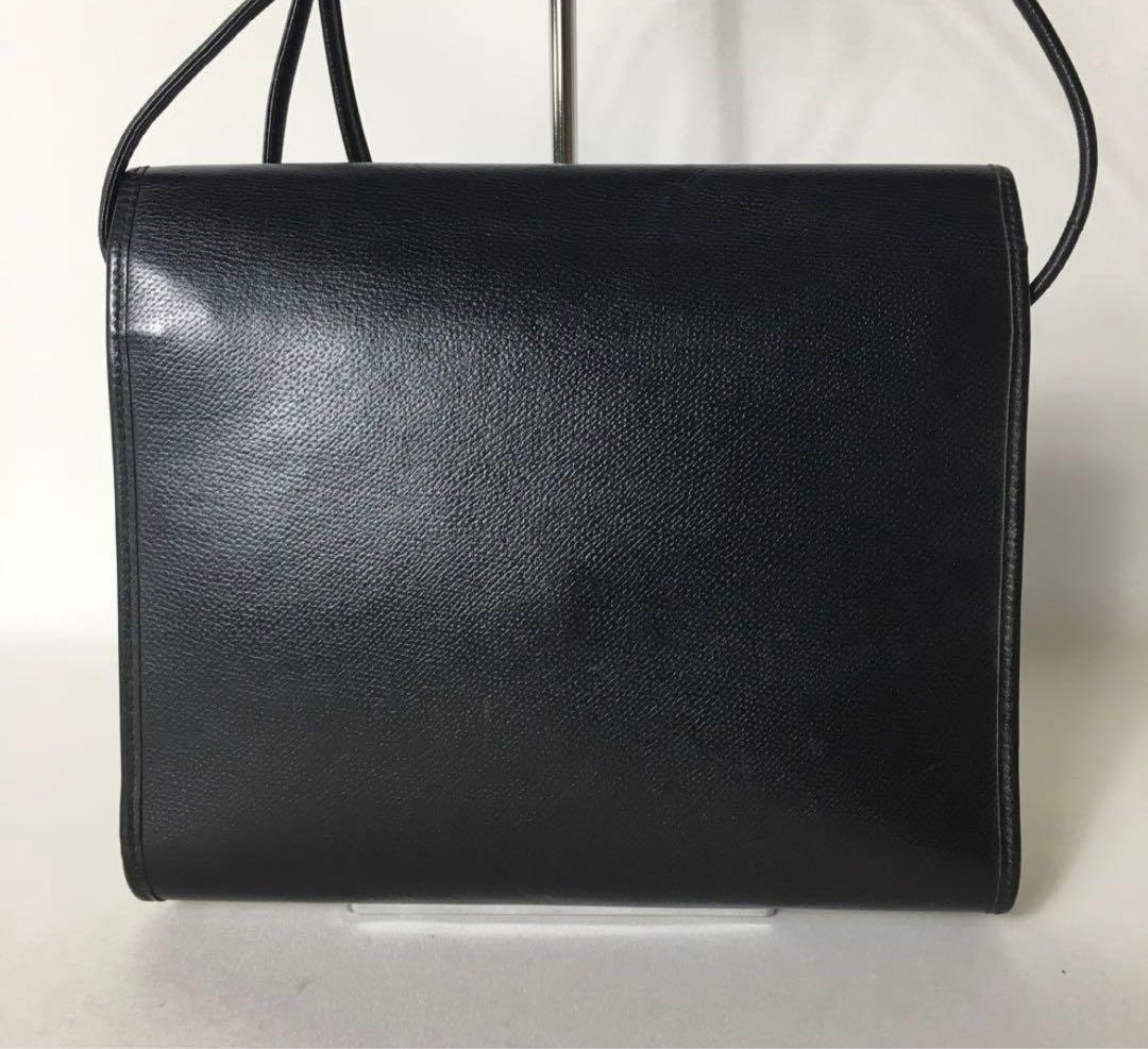 イヴサンローラン ショルダーバッグ レザー ブラック YSLロゴ