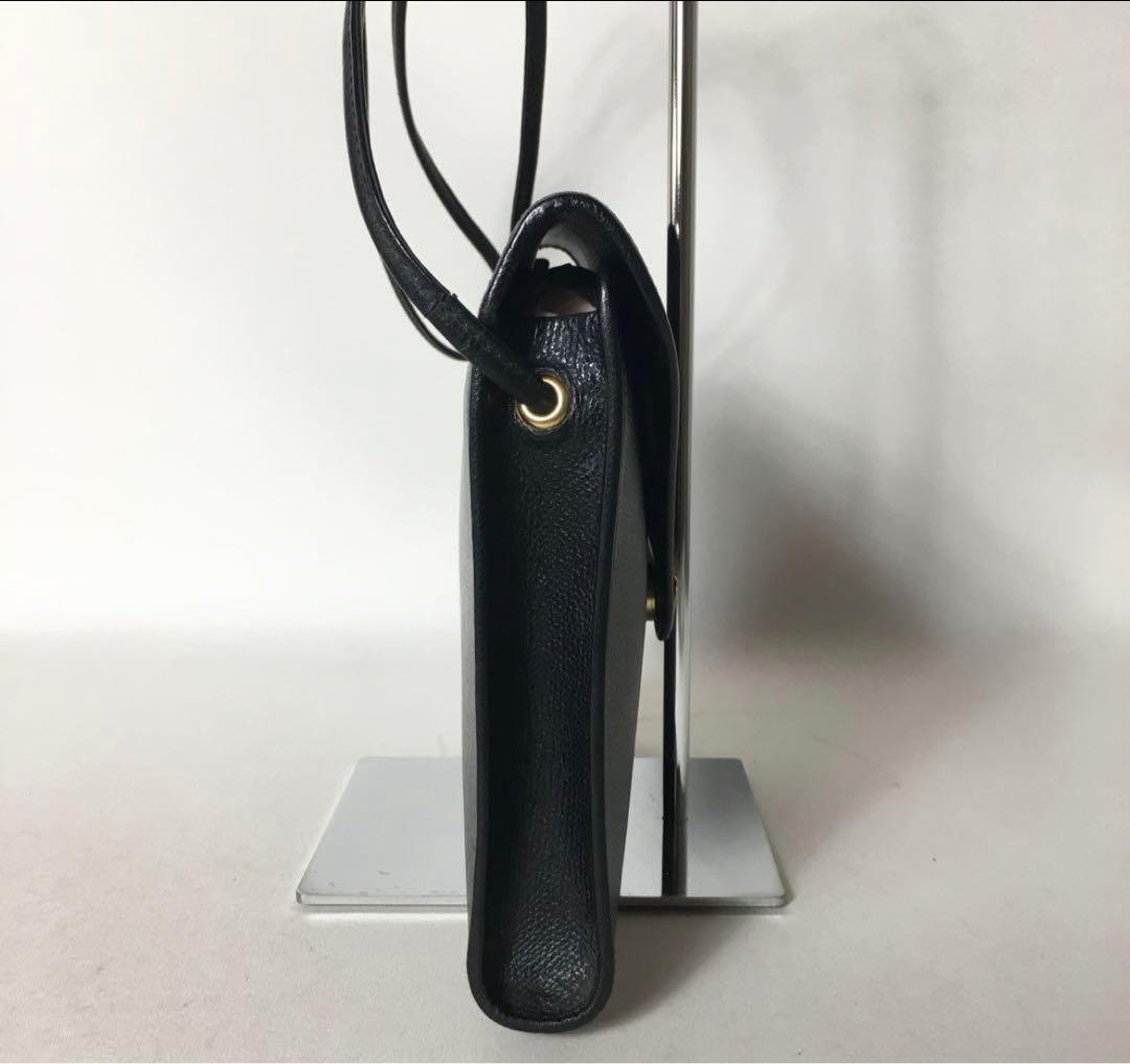 イヴサンローラン ショルダーバッグ レザー ブラック YSLロゴ