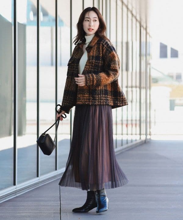 BEAMS　チェック CPO ブルゾン