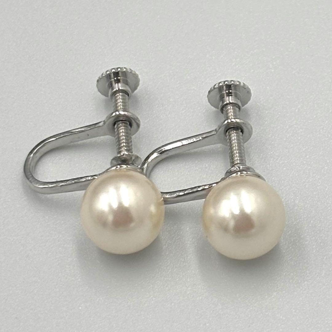 干渉色◎✨大珠8.5mm あこやパールネックレス オールノット仕上　イヤリング付